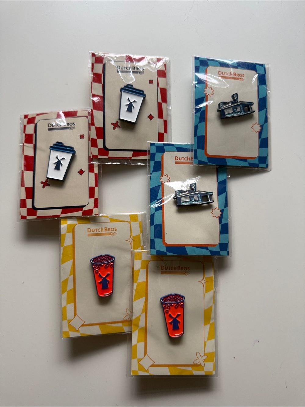 Dutch Bros Pins - Blue, Red, Orange Variety Pack (each pin sold separately)